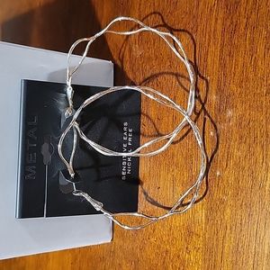 Silver color earrings nickel free for Sensitive ears